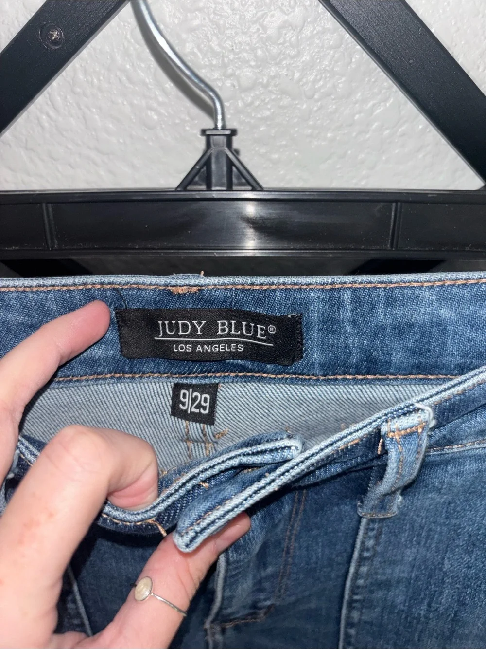 Judy Blue Womens Cargo Jeans Size 9/29 Wide Leg High Rise Y2K Denim - Picture 3 of 4